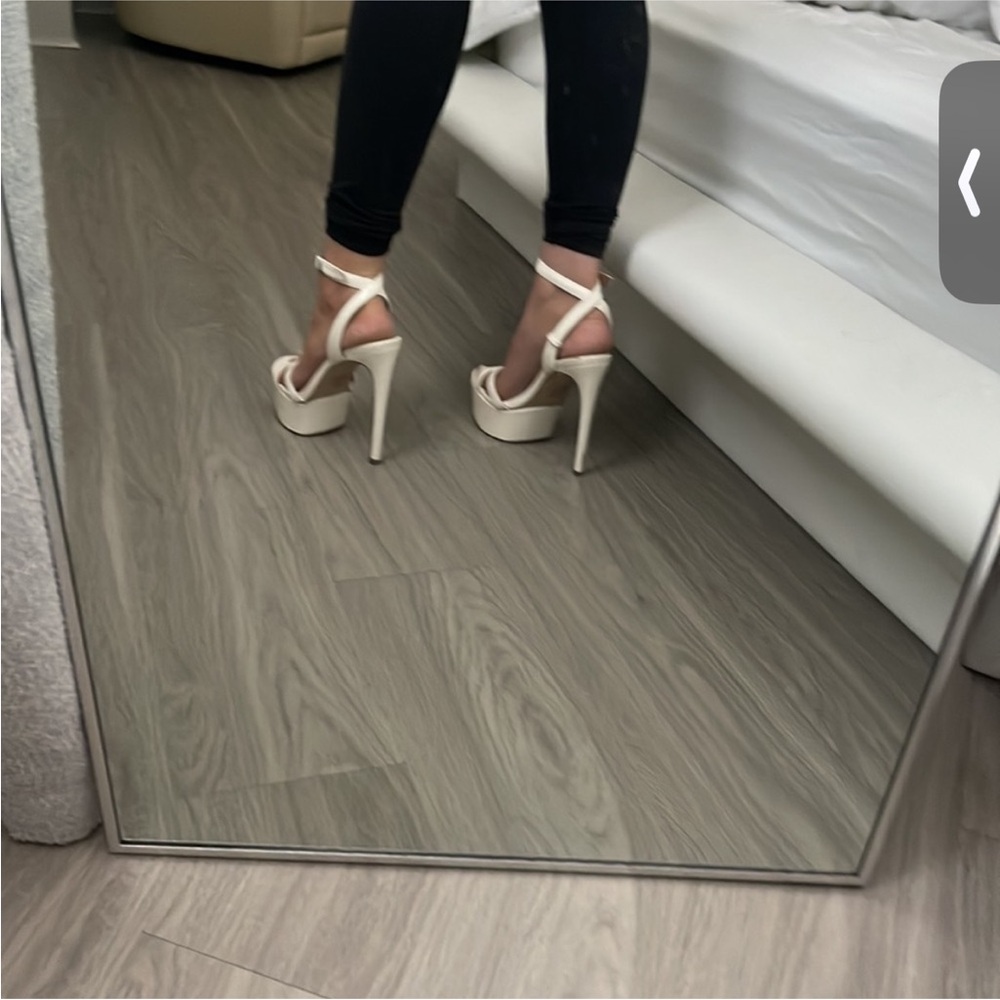 Steve Madden White Platform Heels - Picture 2 of 9